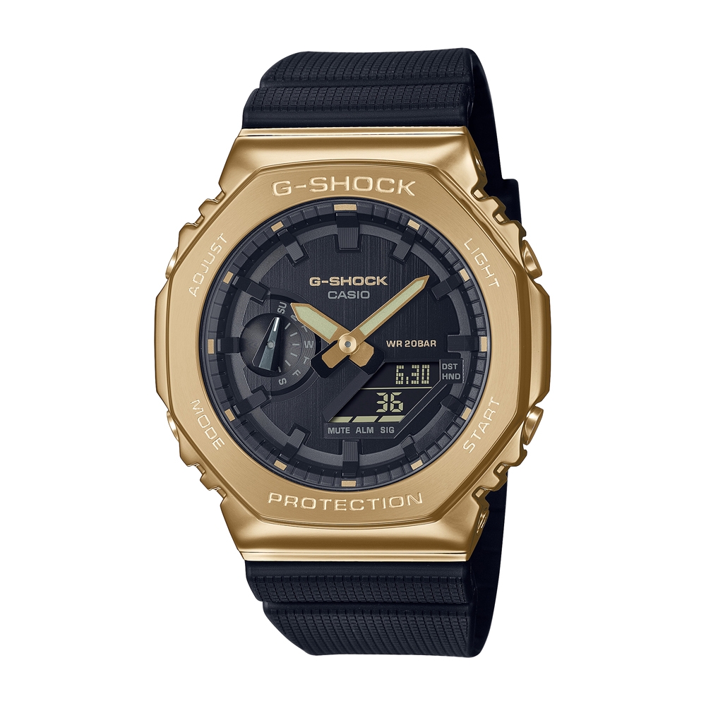 CASIO卡西歐 G-SHOCK/深海藍金屬錶殼八角型錶殼GM-2100G-1A9/44.4mm
