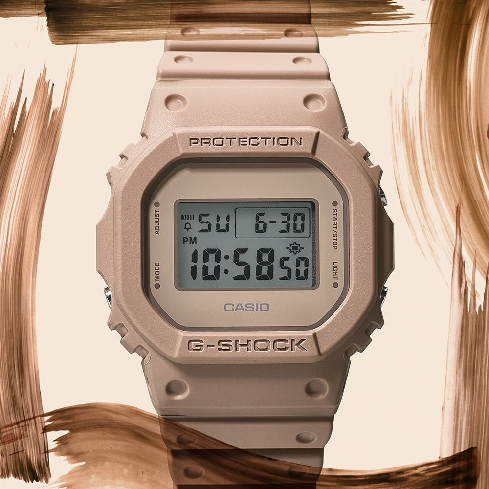 CASIO卡西歐 G-SHOCK 大地色調電子腕錶 DW-5600NC-5