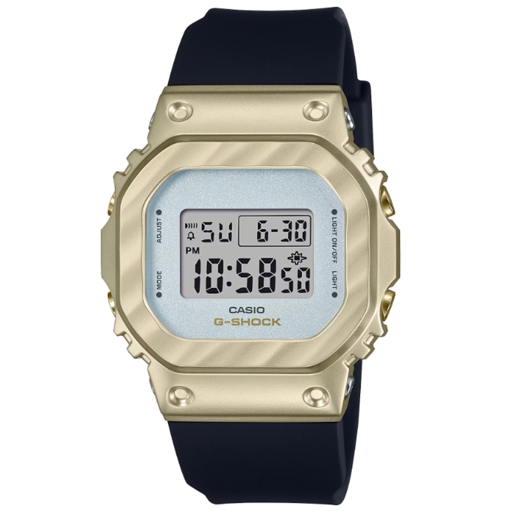 【CASIO 卡西歐】G-SHOCK 優雅精緻極簡 淺金黃色 經典方型電子錶 GM-S5600BC-1_38.4mm
