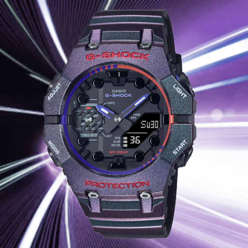 CASIO 卡西歐 G-SHOCK 虛擬世界 智慧藍芽雙顯錶(GA-B001AH-6A)