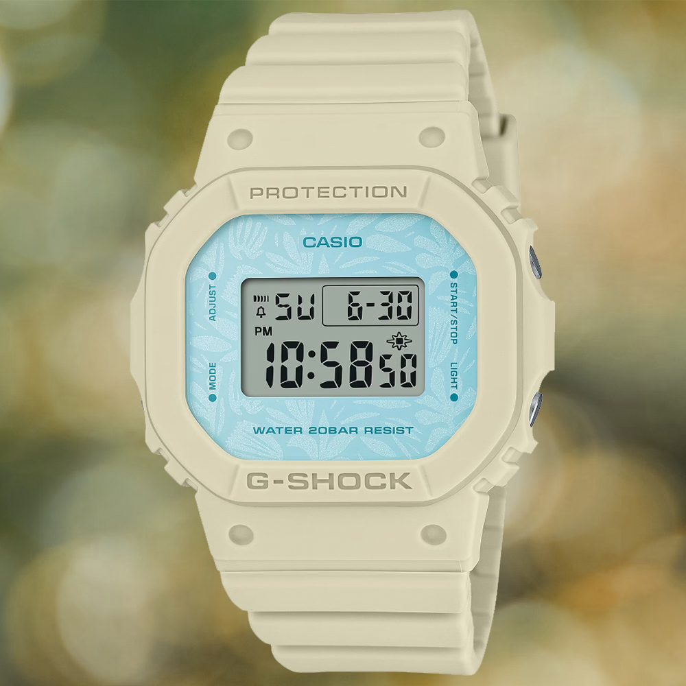 CASIO卡西歐 G-SHOCK 大地色調 植物設計 電子腕錶 GMD-S5600NC-9