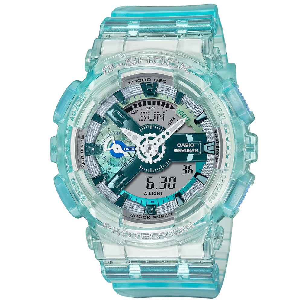 CASIO卡西歐 G-SHOCK 虛擬科幻 雙顯腕錶 GMA-S110VW-2A