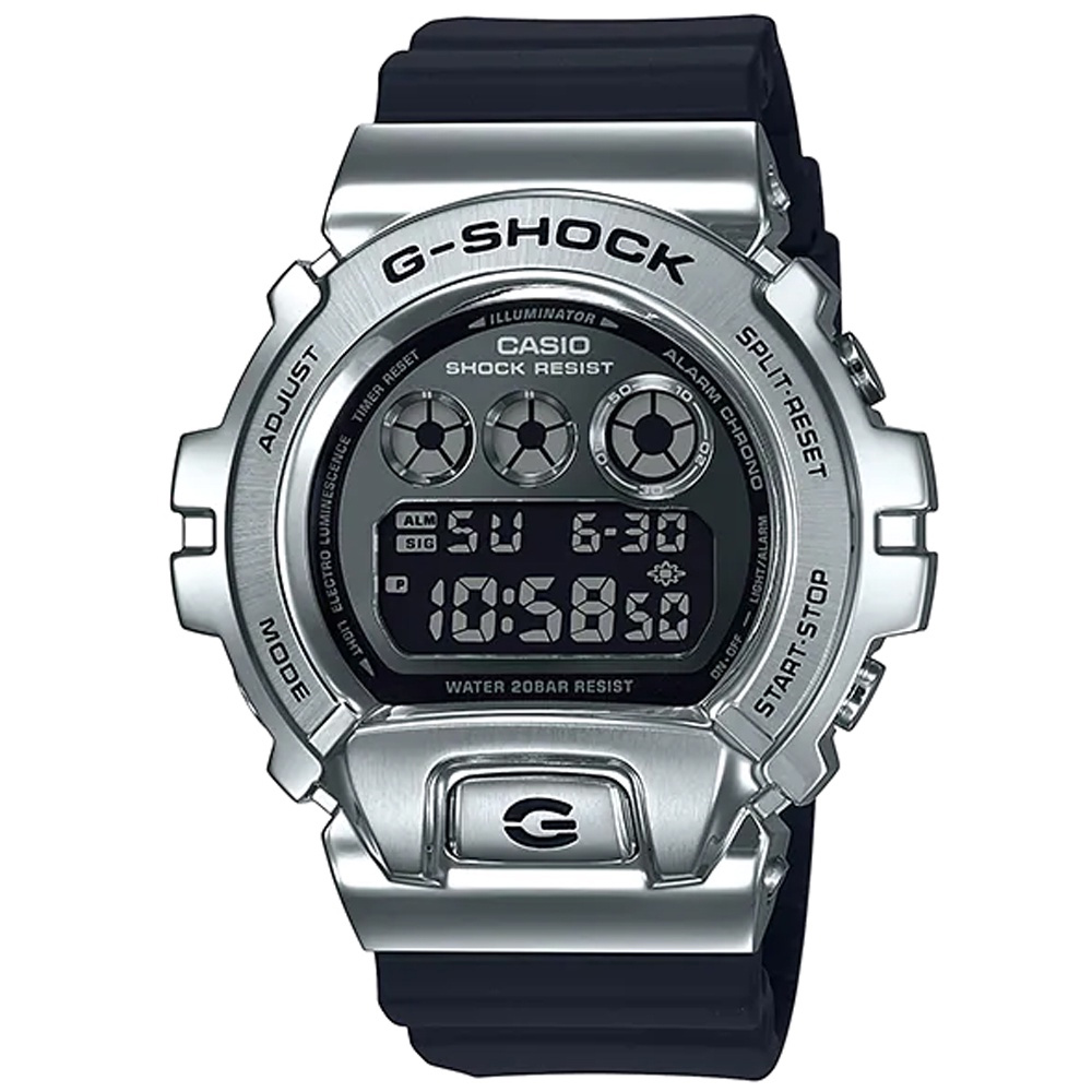 CASIO G-SHOCK 金屬材質 街頭風格運動腕錶 GM-6900-1