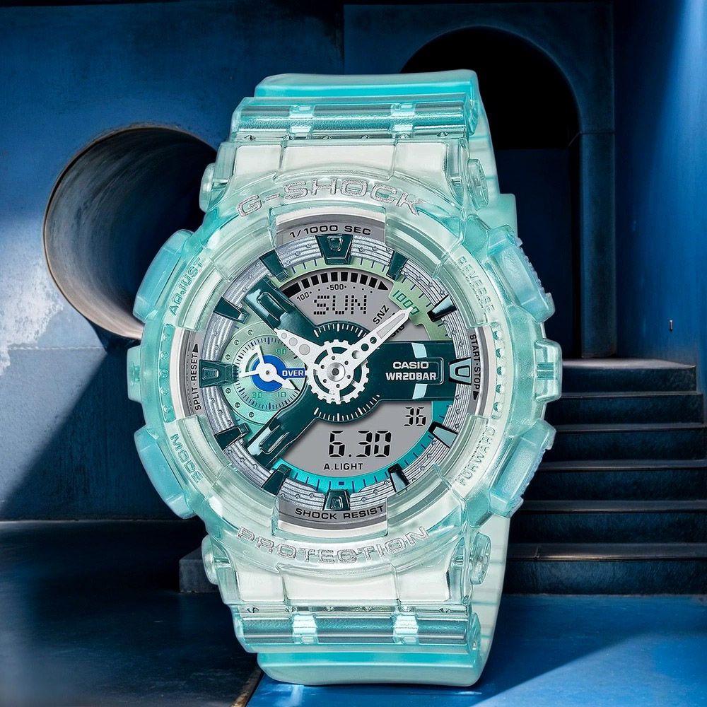 CASIO 卡西歐 G-SHOCK 未來系列 半透明女錶手錶(GMA-S110VW-2A)