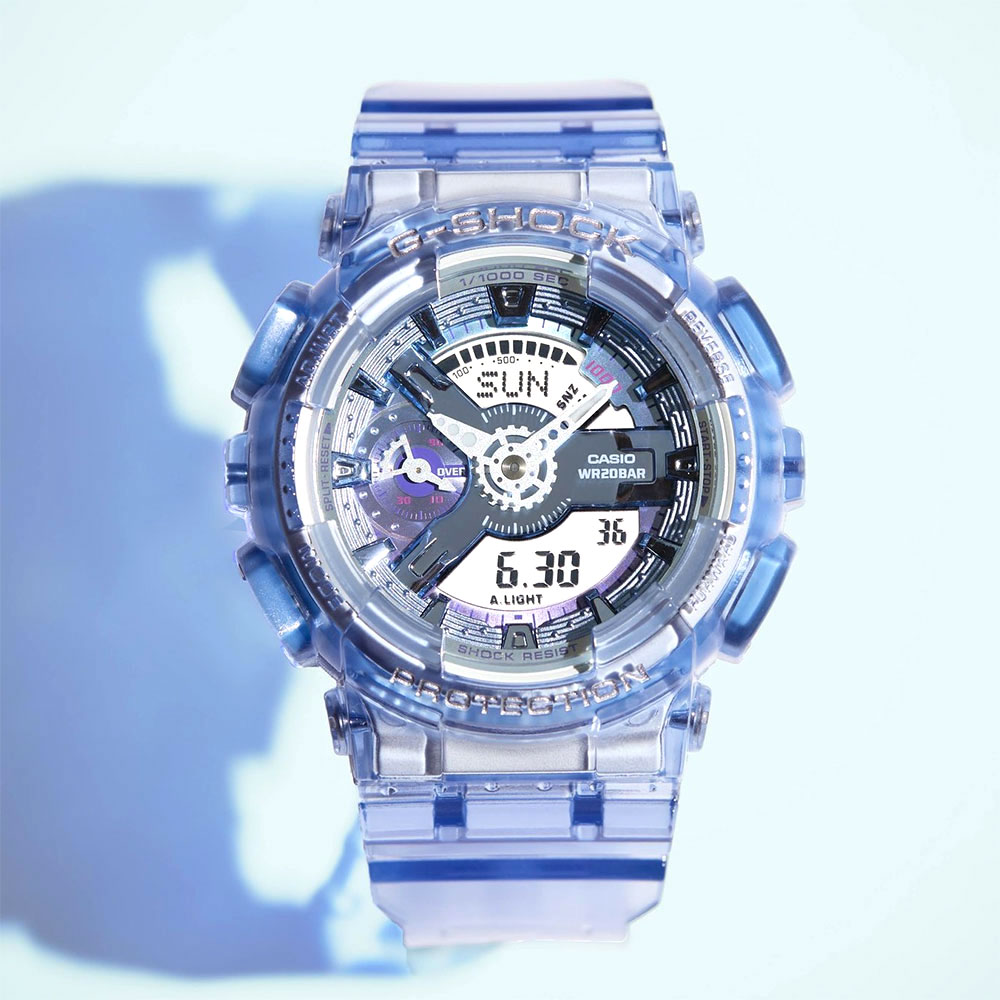 CASIO 卡西歐 G-SHOCK 未來系列 半透明女錶手錶(GMA-S110VW-6A)