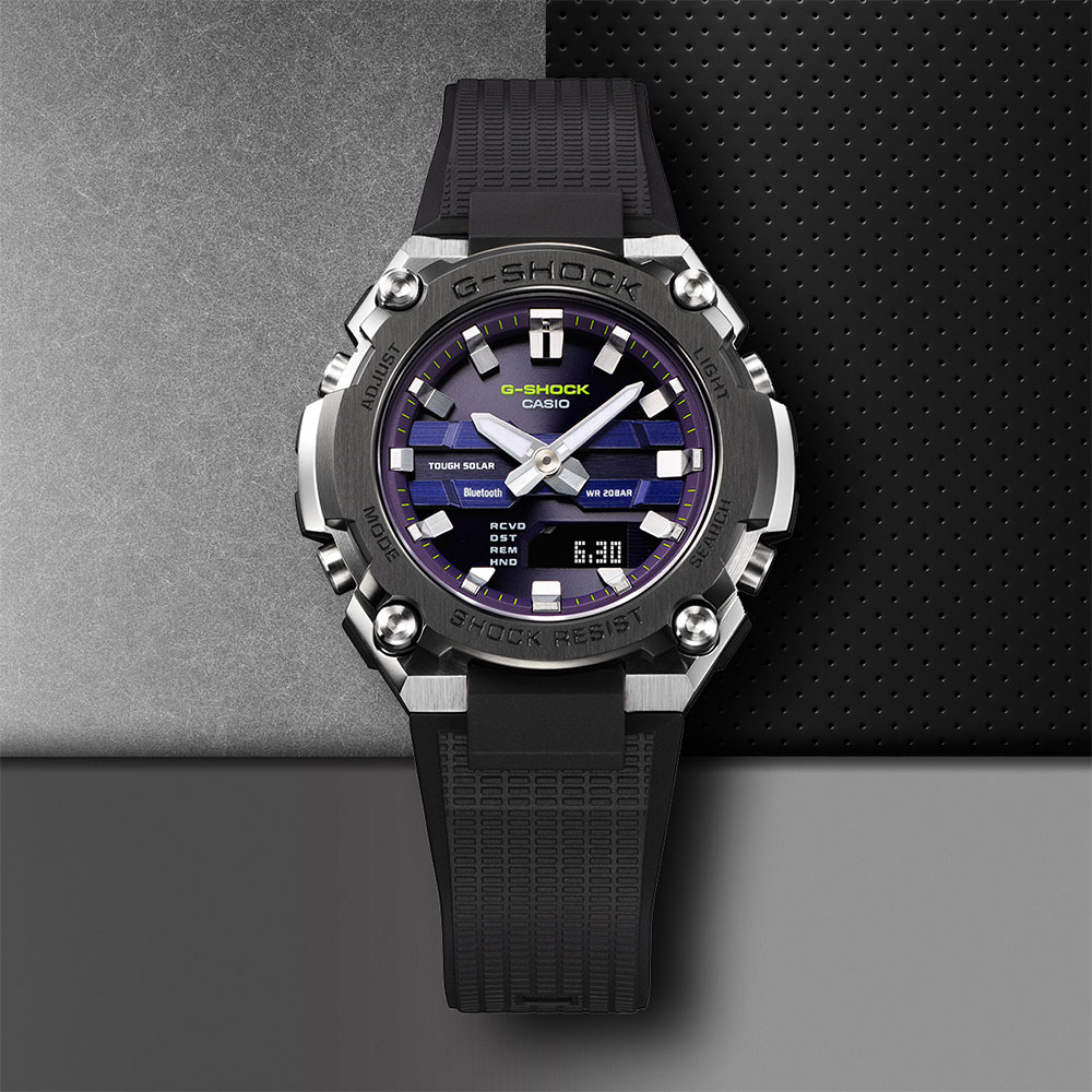 CASIO 卡西歐 G-SHOCK 纖薄太陽能藍芽手錶(GST-B600A-1A6)