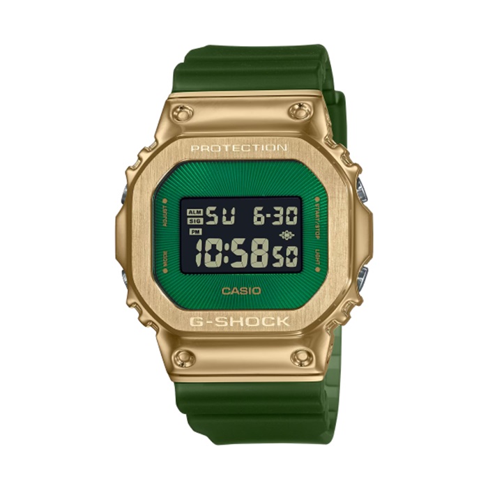 【CASIO G-SHOCK】沙漠景觀金屬潮流方形數位運動腕錶-祖母綠/GM-5600CL-3