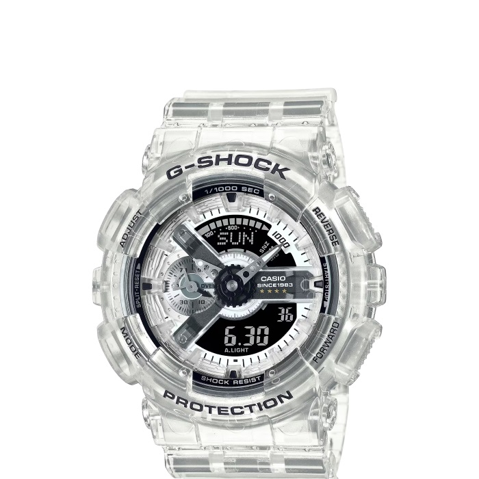 【CASIO G-SHOCK】40周年Clear Remix系列休閒腕錶-透明款/GA-114RX-7A