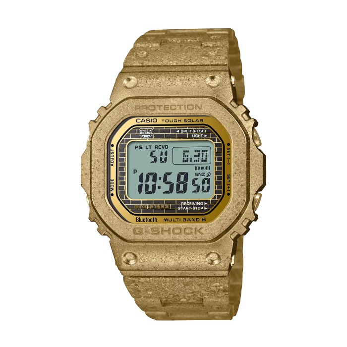 【CASIO G-SHOCK】40周年RECRYSTALLIZED系列全金屬方形電子腕錶-奢華金/GMW-B5000PG-9