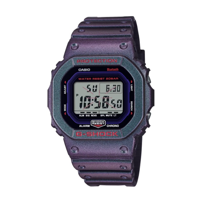 【CASIO G-SHOCK】遊戲玩家系列方形電子腕錶-午夜紫/DW-B5600AH-6