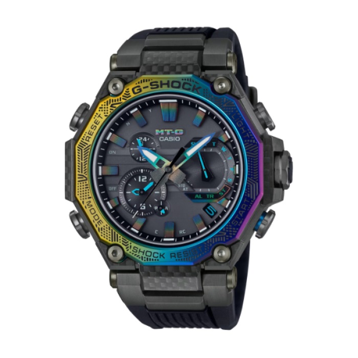 【CASIO G-SHOCK】MT-G系列八角炫光太陽能藍芽運動腕錶-炫光黑/MTG-B2000YR-1A