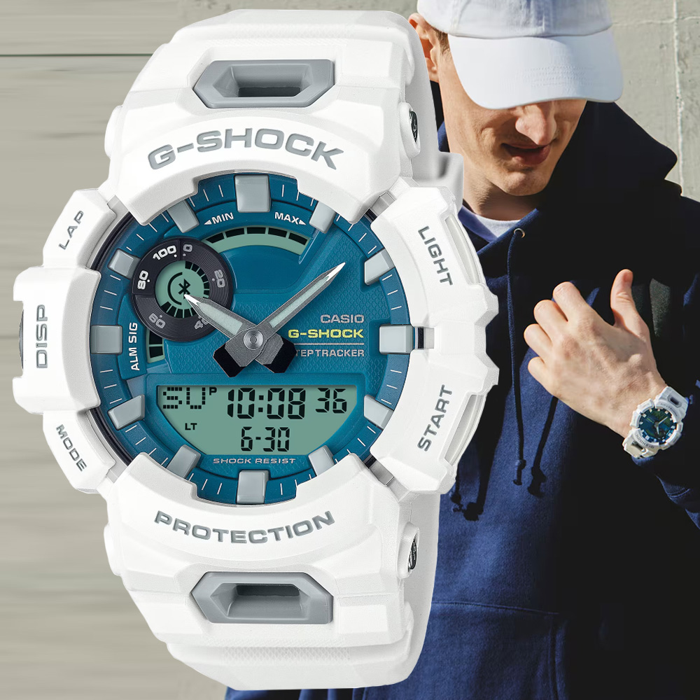 CASIO卡西歐 G-SHOCK 藍牙連線 海灘運動雙顯腕錶 GBA-900CB-7A