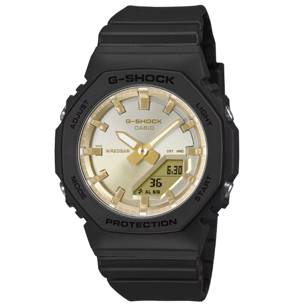 【CASIO 卡西歐】G-SHOCK 絕美夕陽 黃金夕陽 光澤漸層 八角形錶殼 GMA-P2100SG-1A 40.2mm