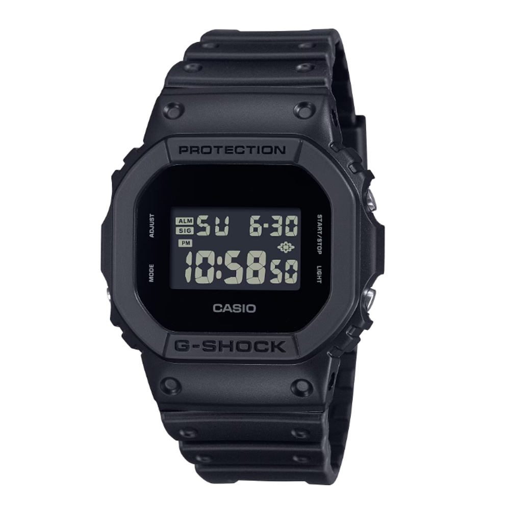 【CASIO 卡西歐】G-SHOCK 簡單率性 全黑設計 經典方形系列 DW-5600UBB-1 42.8mm