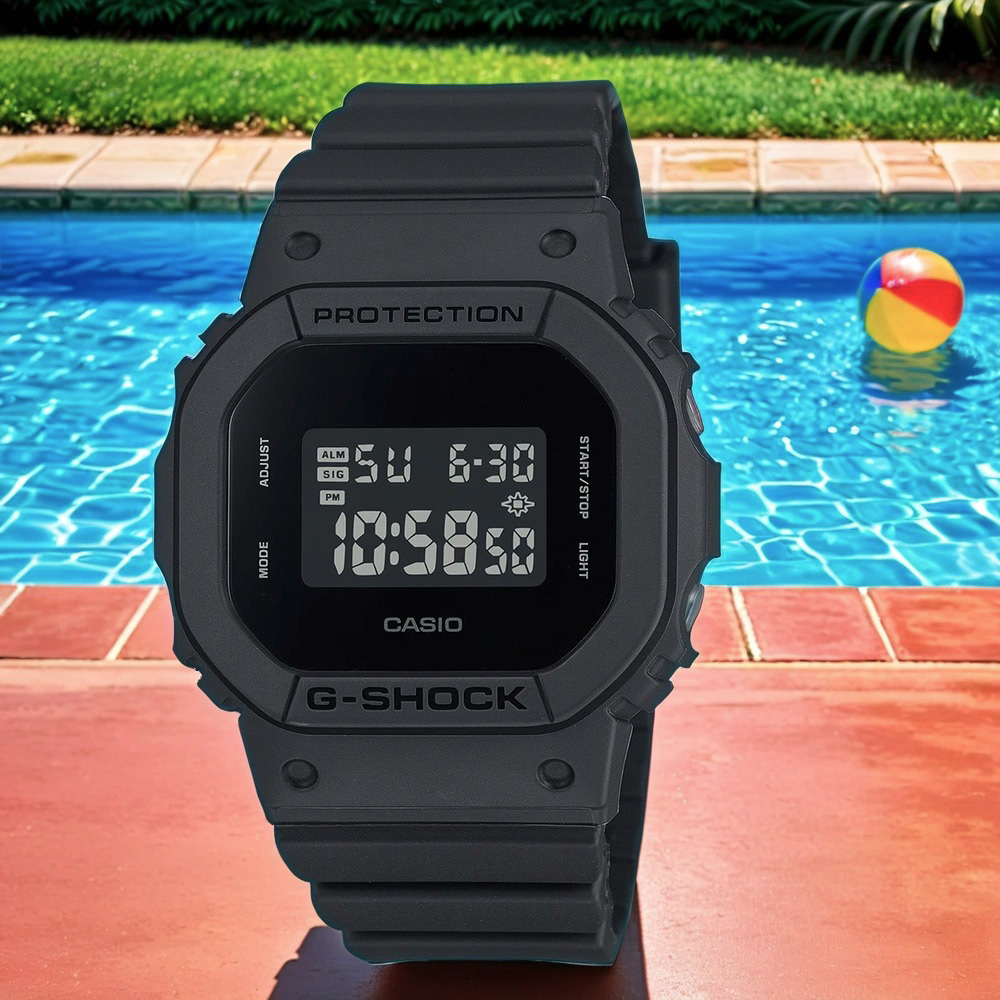CASIO 卡西歐 G-SHOCK 全黑霧面方形女錶(GMD-S5610BB-1)