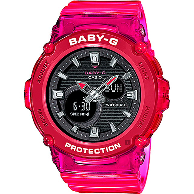 CASIO 卡西歐 Baby-G 果凍系酷炫計時手錶 BGA-270S-4A