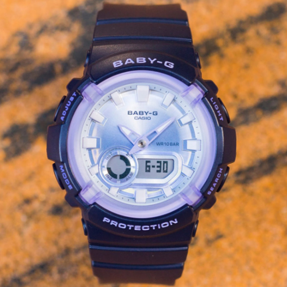 CASIO卡西歐 BABY-G 魔幻時空雙顯腕錶-紫色 BGA-280DR-2A