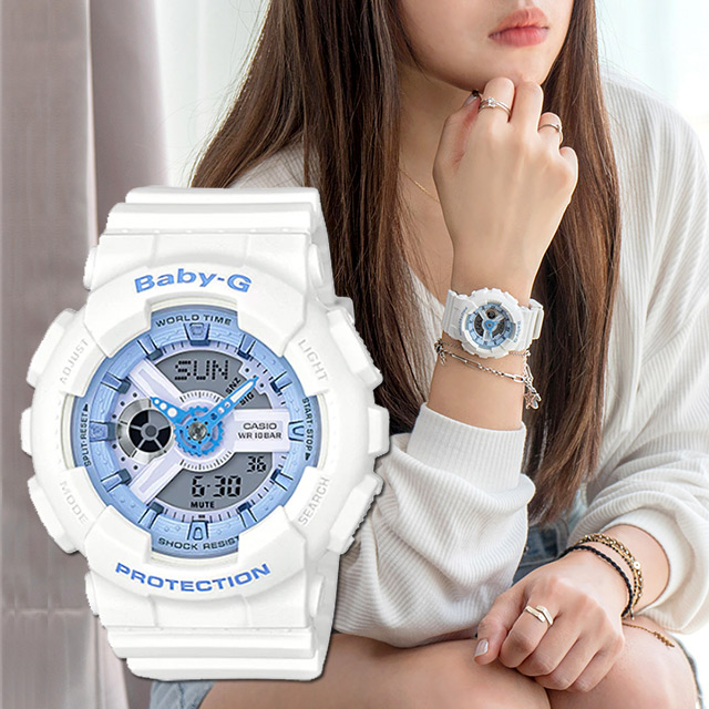 BABY-G 戀夏海洋時尚運動腕錶(BA-110XBE-7A)