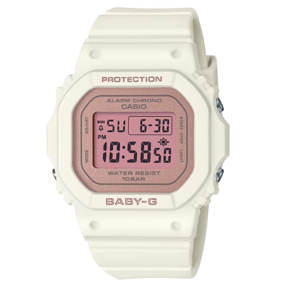 【CASIO 卡西歐】 BABY-G 輕巧纖薄 絢麗春日 粉 BGD-565SC-4 37.9mm