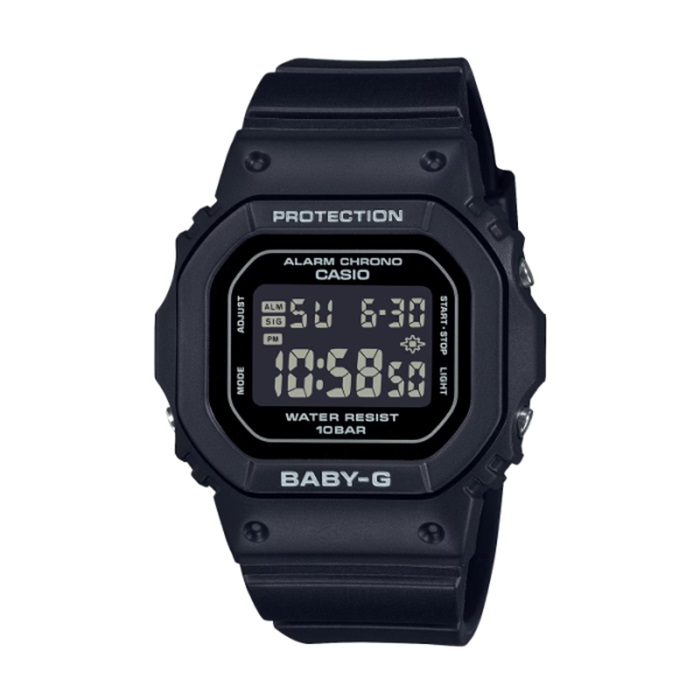 【CASIO BABY-G】經典輕盈方形電子休閒腕錶-經典黑/BGD-565U-1/台灣總代理公司貨享一年保固