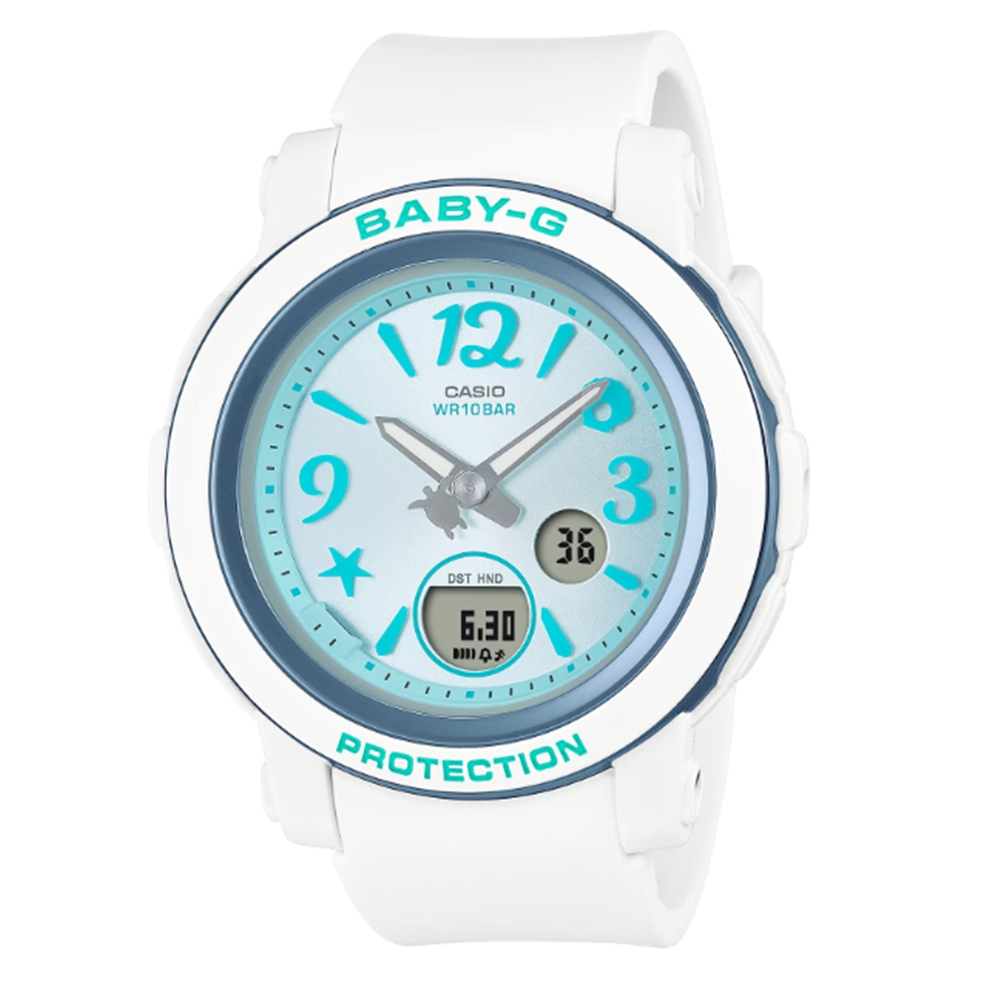 【CASIO 卡西歐】BABY-G 熱帶海洋 多彩繽紛 珊瑚水藍 BGA-290US-2A 41.5mm
