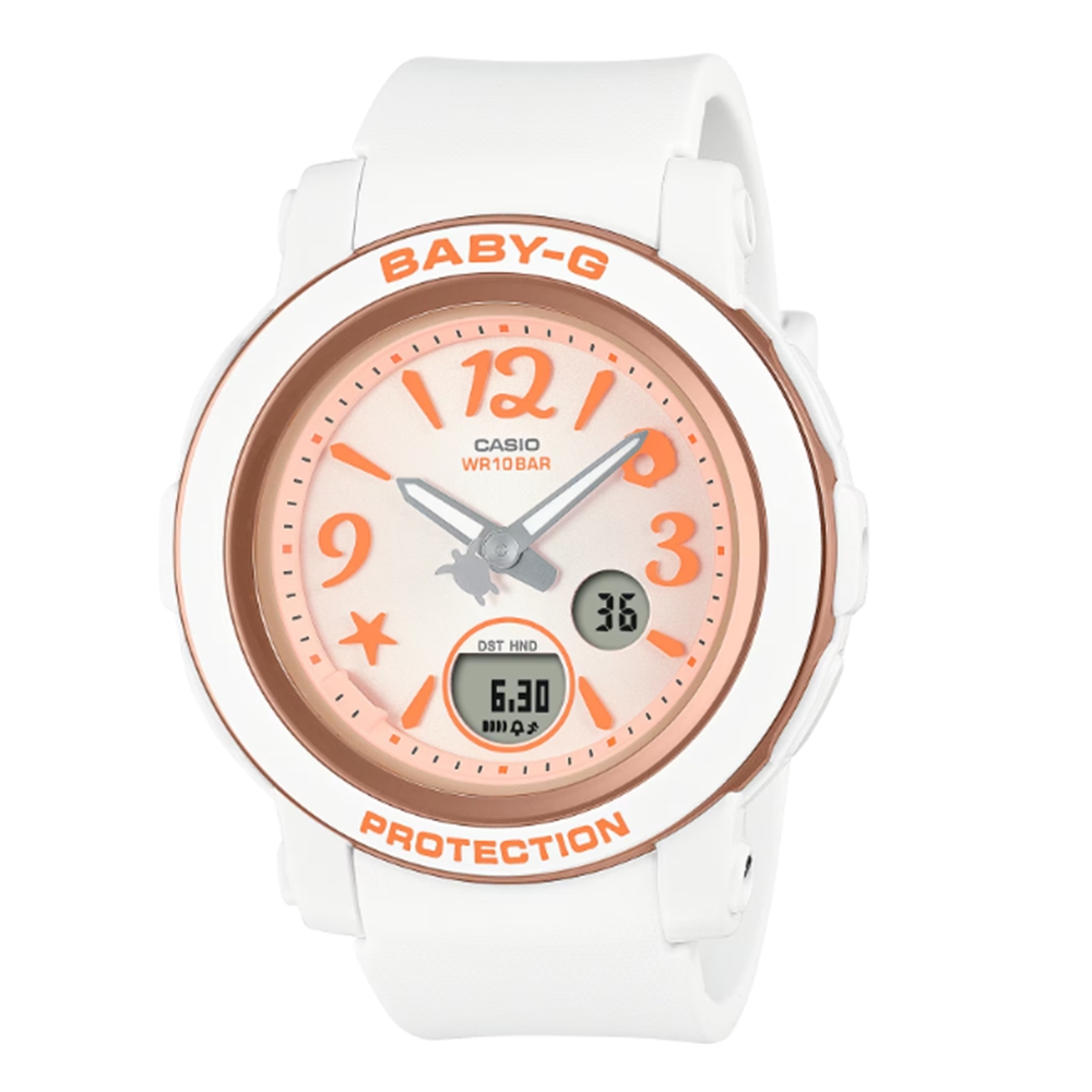 【CASIO 卡西歐】BABY-G 熱帶海洋 多彩繽紛 海葵亮橘 BGA-290US-4A 41.5mm
