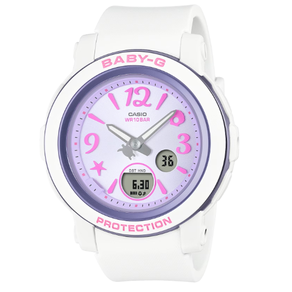 【CASIO 卡西歐】BABY-G 熱帶海洋 多彩繽紛 海星粉紫 BGA-290US-6A 41.5mm