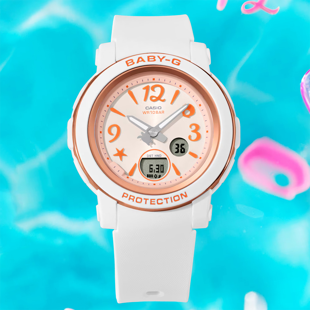 CASIO 卡西歐 BABY-G 愛海洋小海龜雙顯女錶(BGA-290US-4A)