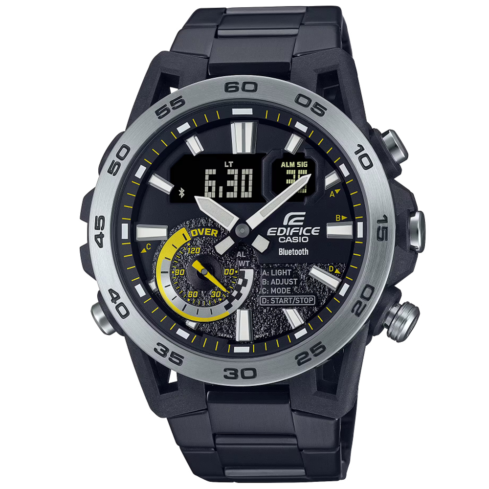 CASIO卡西歐 EDIFICE 藍牙連線 賽車運動計時腕錶 ECB-40DC-1A