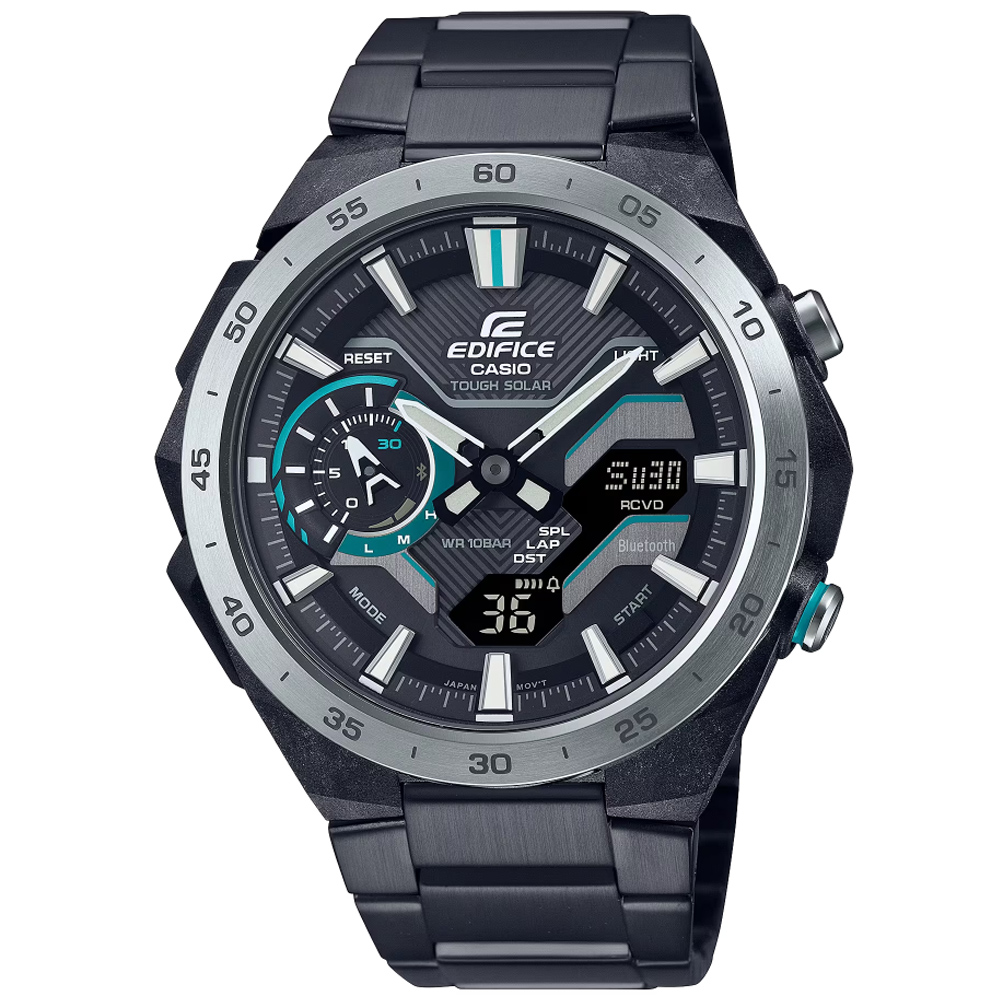 CASIO卡西歐 EDIFICE 太陽能x藍牙連線 賽車計時腕錶 ECB-2200DD-1A