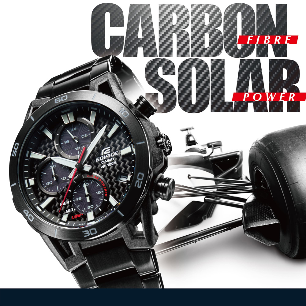 CASIO卡西歐 EDIFICE 太陽能 高性能賽車 計時腕錶 EQS-960DC-1AV