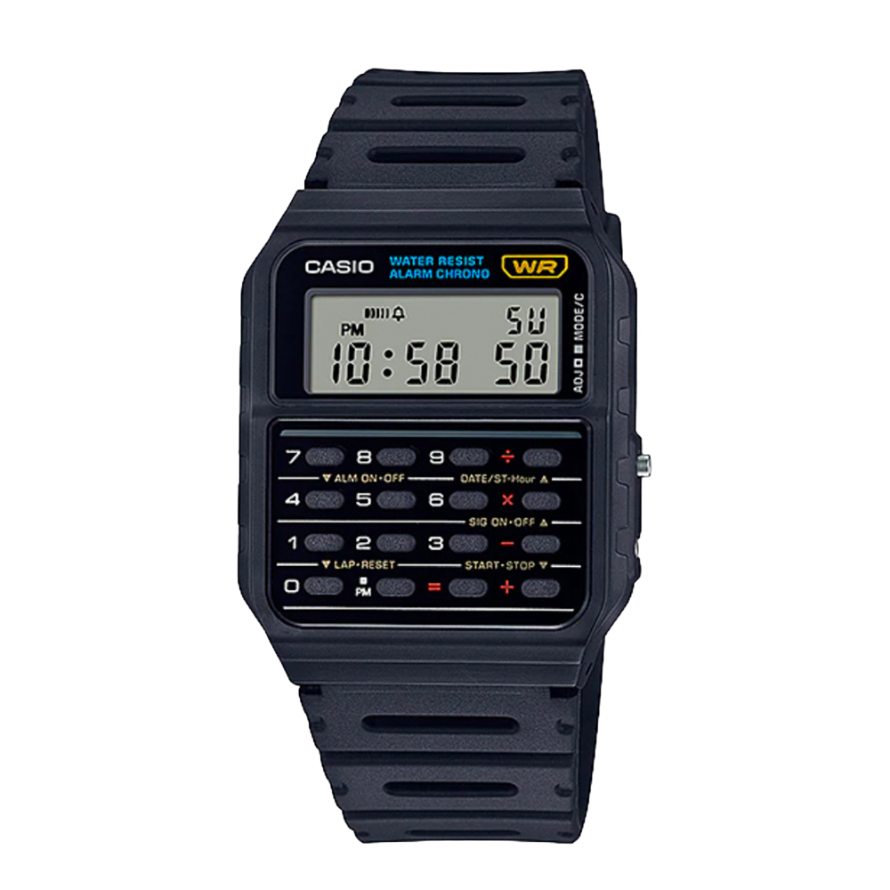 CASIO 卡西歐 CA-53W-1Z 兩地時間 計算器 回到未來 絕命毒師 經典復古 手錶 34.4mm