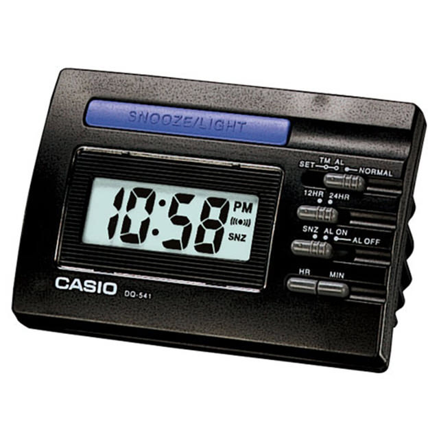 【CASIO 卡西歐】數位電子鬧鐘-黑(DQ-541-1R)