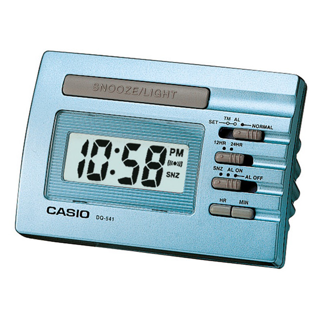 【CASIO 卡西歐】數位電子鬧鐘-藍(DQ-541D-2RDF)