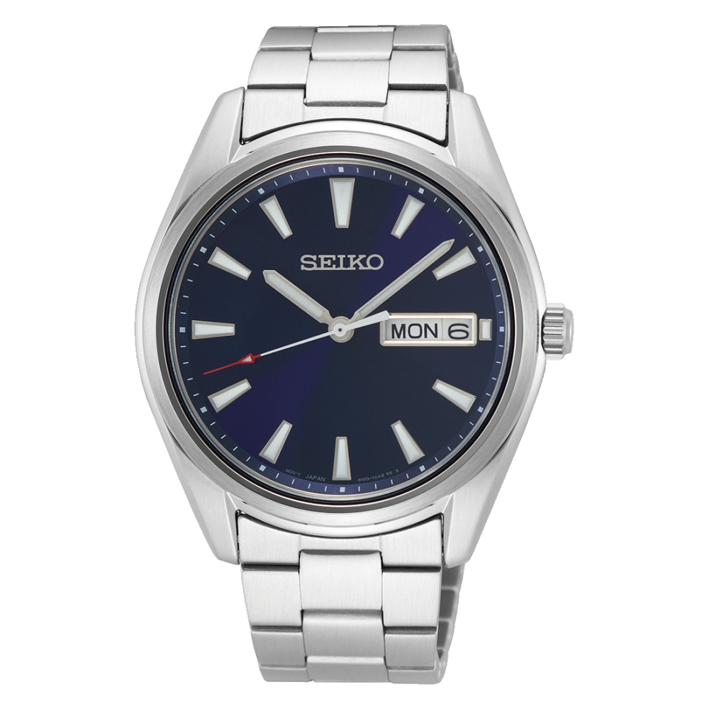 SEIKO 藍面大三針星期日期腕錶6N53-00A0B(SUR341P1)40mm
