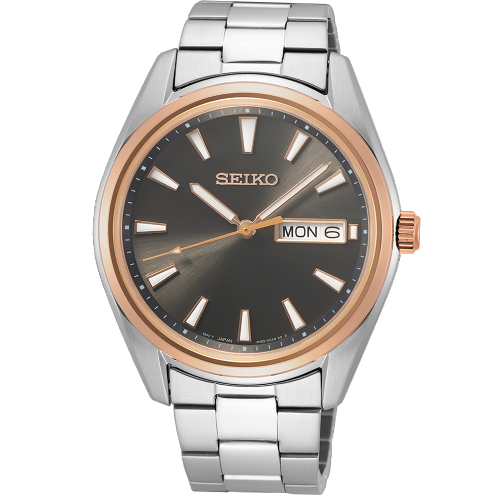 SEIKO 精工經典簡約紳士腕錶(6N53-00A0N)SUR344P1