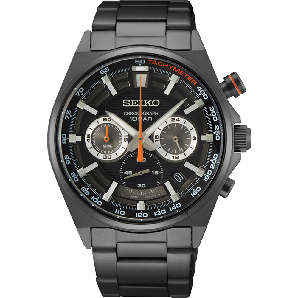 SEIKO精工 CS 賽車計時手錶-41mm 8T63-00T0SD(SSB399P1)