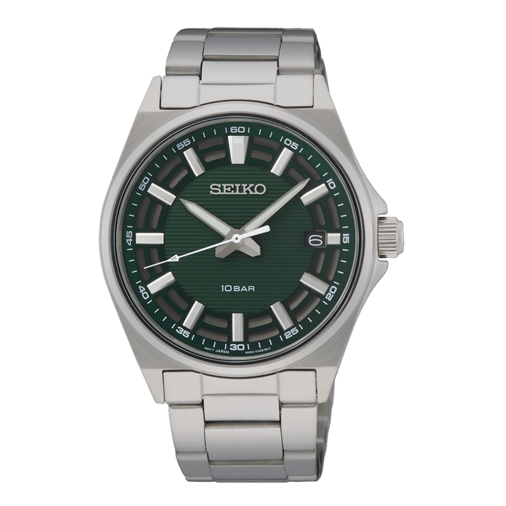 SEIKO 簡約經典綠面腕錶6N52-00G0G(SUR503P1)