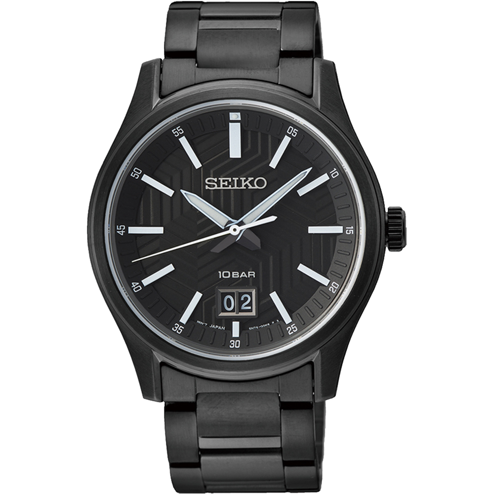 SEIKO 精工 CS系列都會簡約時尚腕錶/黑/39mm (6N76-00K0SD/SUR515P1)