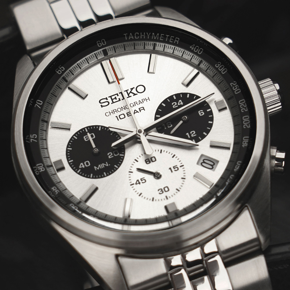 SEIKO 精工 SSB425P1 CS系列 熊貓錶計時手錶-41.5mm 8T63-00W0S