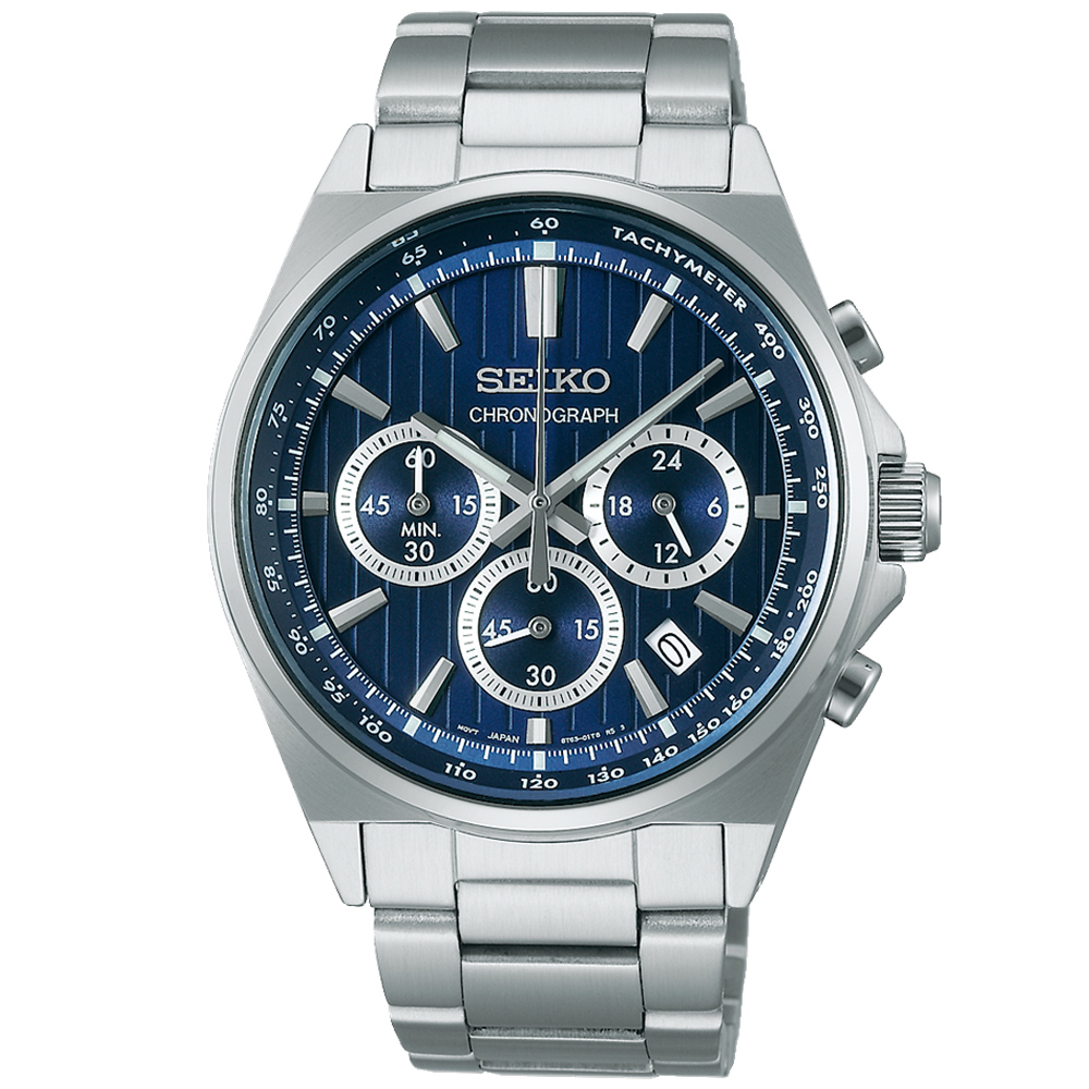 SEIKO 精工 CS系列 經典條紋 計時腕錶 (SBTR033J/8T63-01T0B)