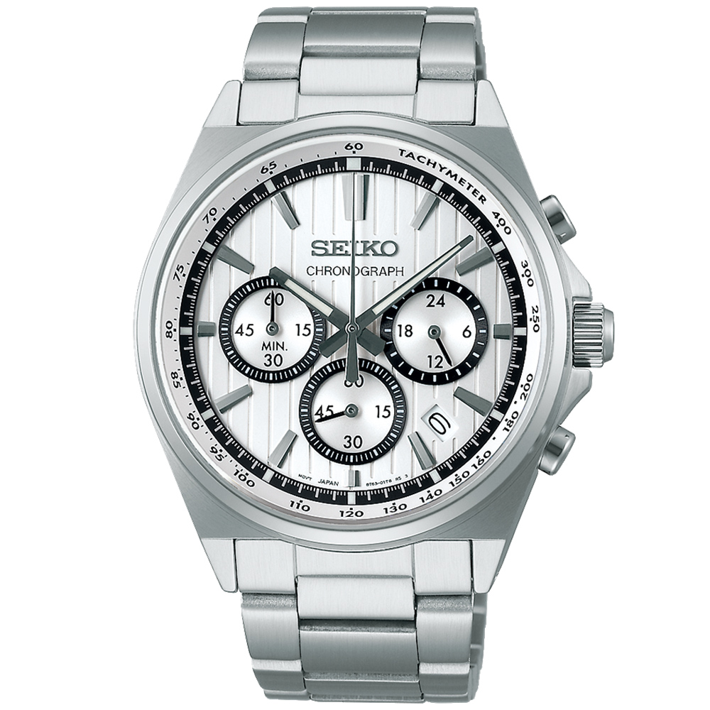 SEIKO 精工 CS系列 經典條紋 計時腕錶 (SBTR031J/8T63-01T0S)