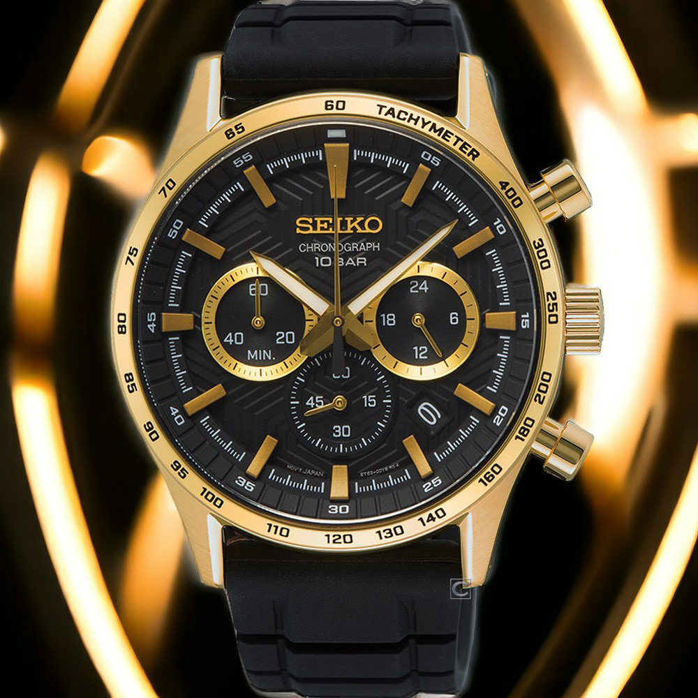 SEIKO 精工 CS系列 決戰終點線 計時腕錶-SSB445P1/8T63-00Y0C 手錶 男錶 金色