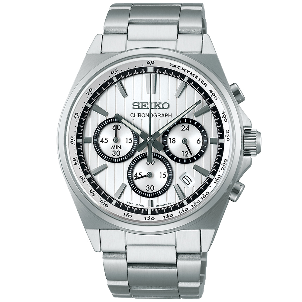 SEIKO 精工 CS系列 經典條紋 計時腕錶 41mm (8T63-01T0S/SBTR031J)