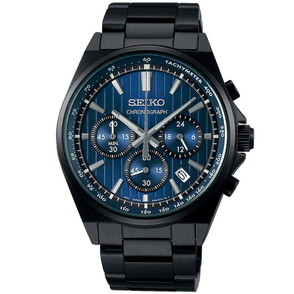 SEIKO 精工 CS系列 經典條紋 計時腕錶 41mm (8T63-01T0U/SBTR035J)