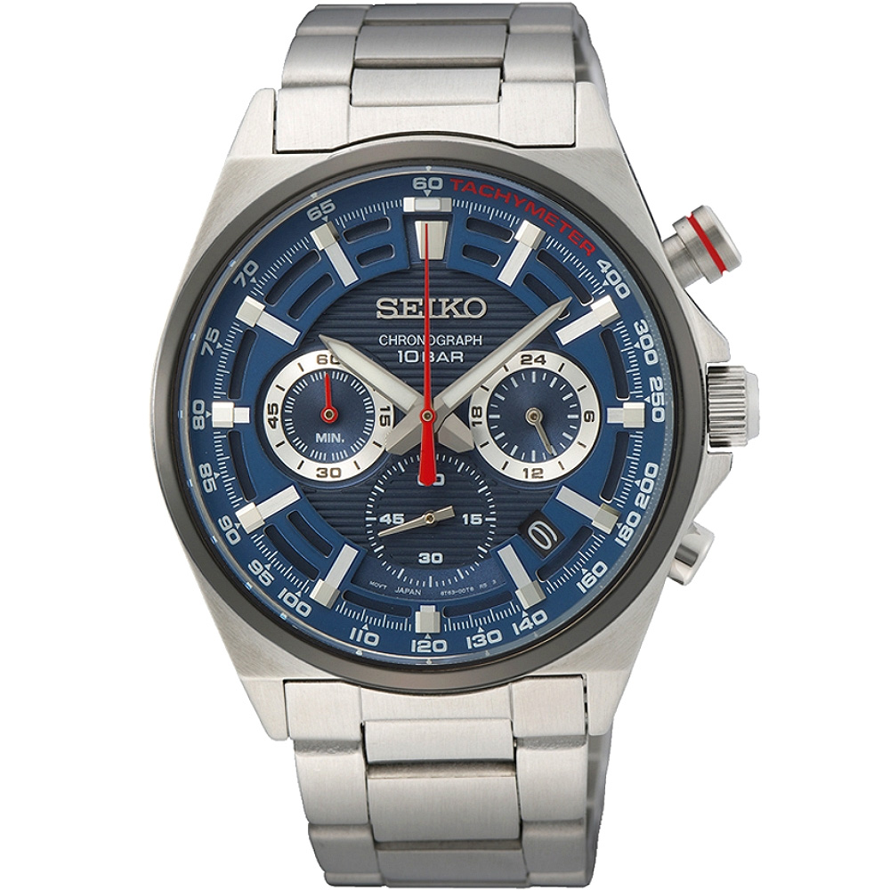 SEIKO 精工 CS系列 三眼計時腕錶 41mm (8T63-00T0B/SSB407P1)