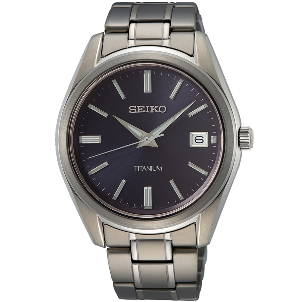 SEIKO 精工 CS系列 鈦金屬 簡約日系腕錶 40mm (6N52-00B0V/SUR373P1)