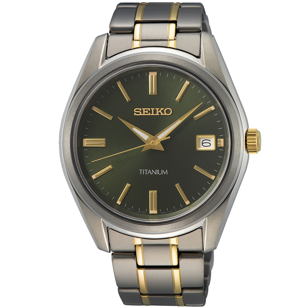 SEIKO 精工 CS系列 鈦金屬 簡約日系腕錶 40mm (6N52-00B0G/SUR377P1)