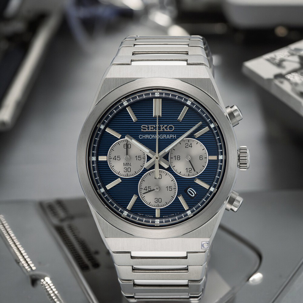 SEIKO 精工錶 CS系列計時石英腕錶-40mm SK040 (SSB453P1/8T63-02F0B)