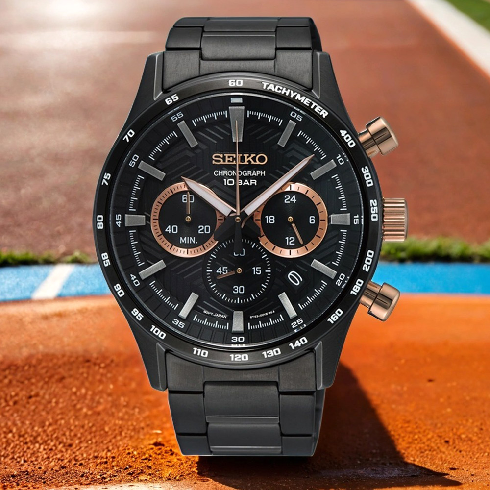 SEIKO精工 CS 臺灣獨賣 輪胎紋計時手錶-43mm(SSB475P1/8T63-00Y0U)